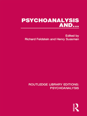 cover image of Psychoanalysis and ...